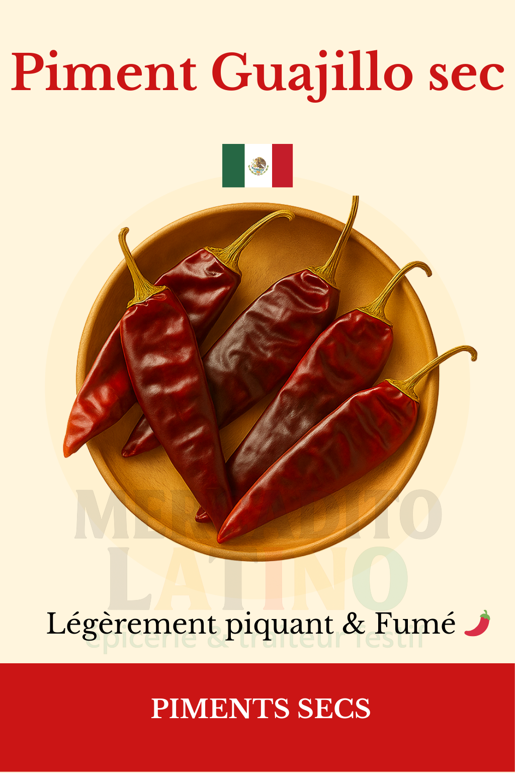 Piment Guajillo Sec (100 g) 🌶️