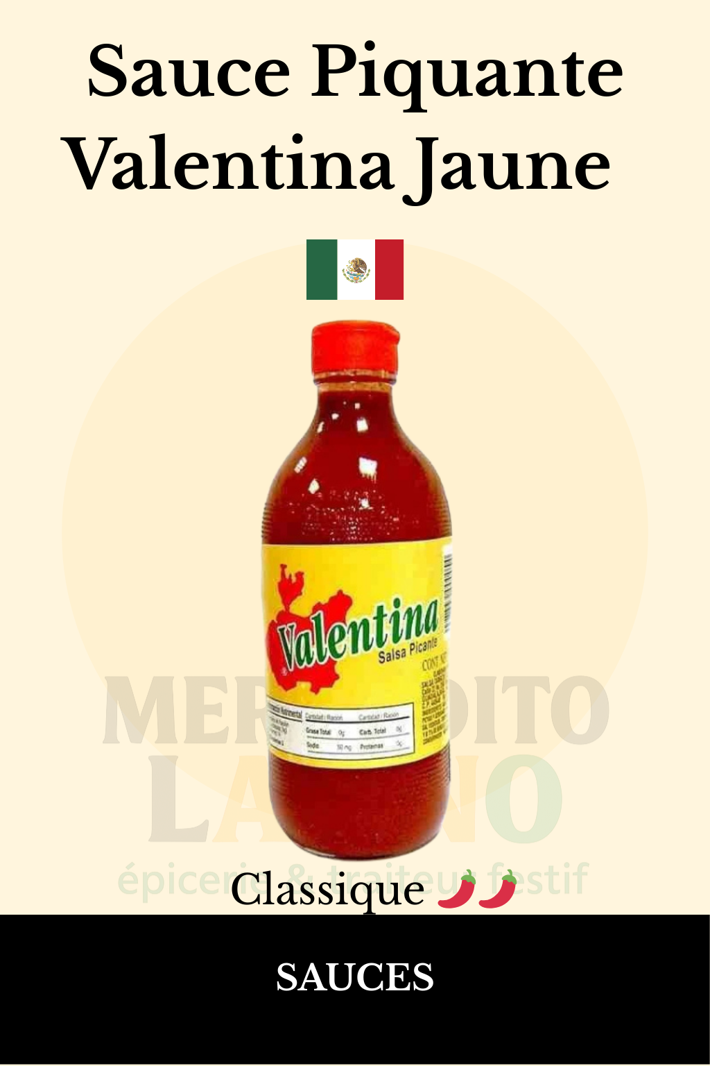 Sauce Piquante Valentina Jaune | Salsa Mexicaine Classique 🇲🇽