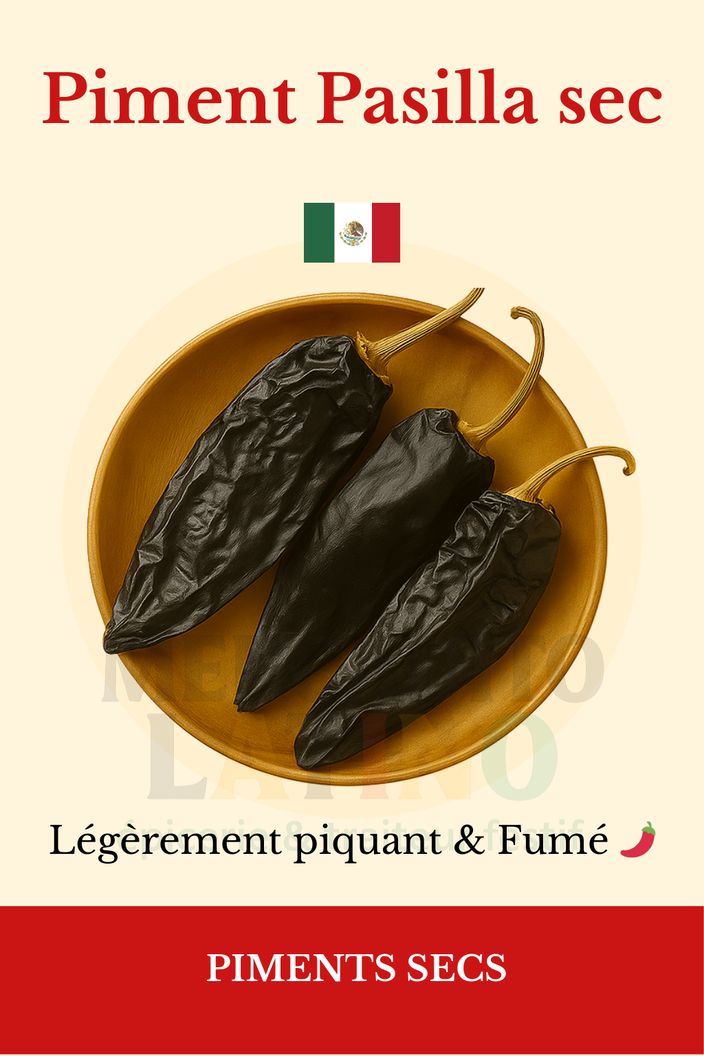 Piment Pasilla Sec (100 g) 🌶️