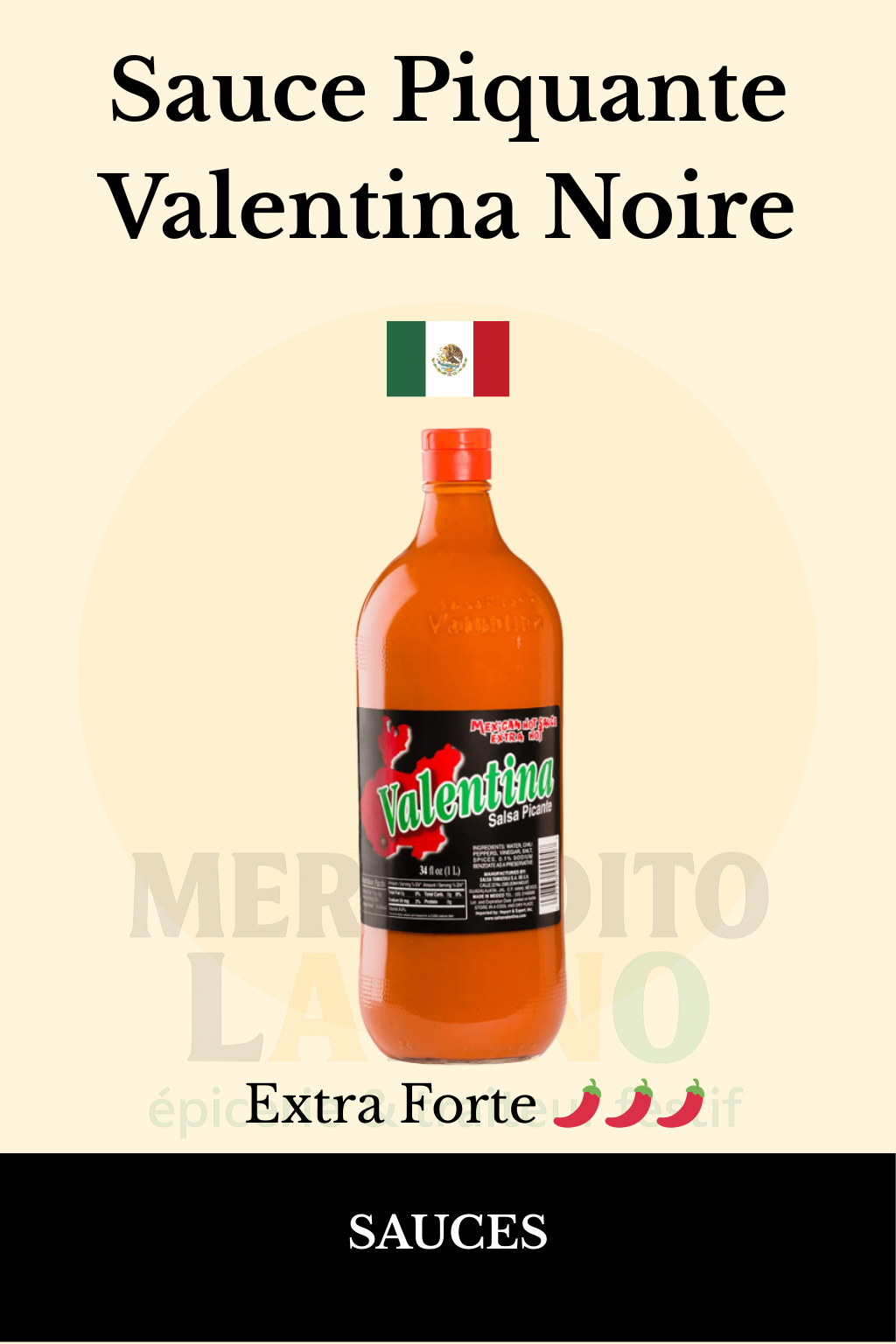 Sauce Piquante Valentina Noire | Salsa Mexicaine Extra Forte 🇲🇽