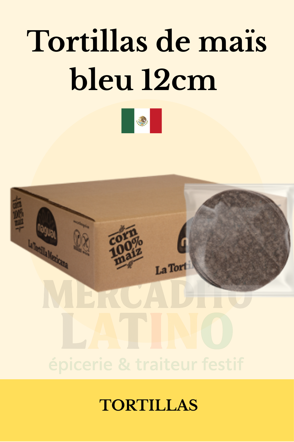 Tortillas de Maïs Bleu 12cm - Nagual🌮