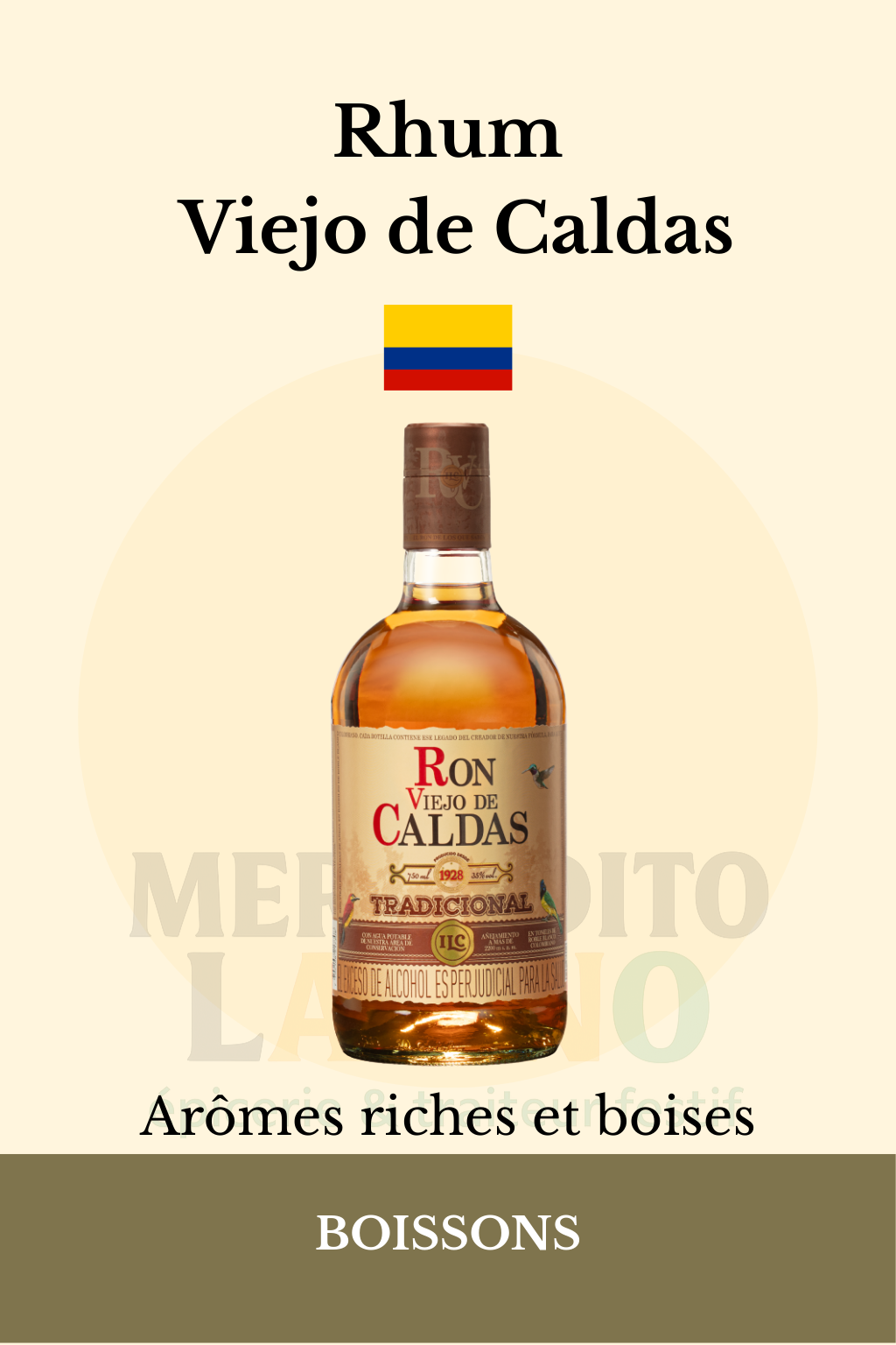 Ron Viejo de Caldas 70cl 🇨🇴 – 40% Vol.