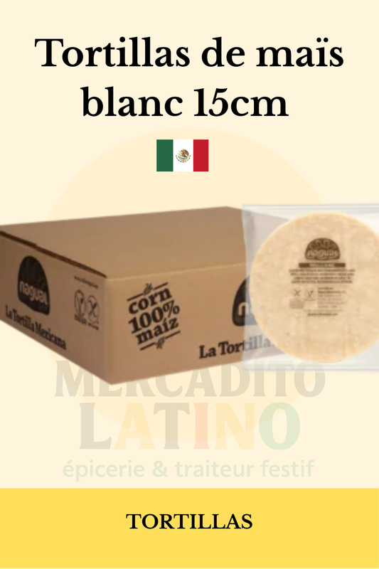 Tortillas de Maïs Blanc 15cm - Nagual 🌮