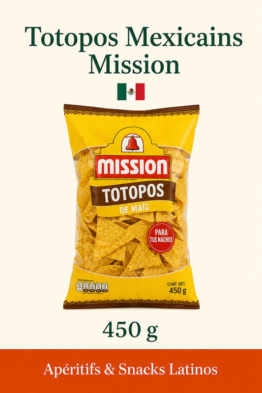 🌽 Totopos Mexicains Mission 450g – Chips de Tortilla de Maïs
