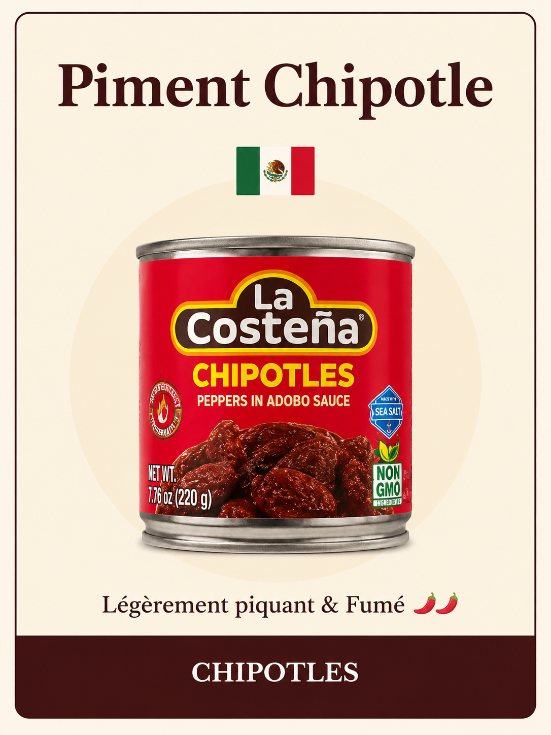 Piments Chipotle Entiers – Piments Mexicains Fumés 🇲🇽