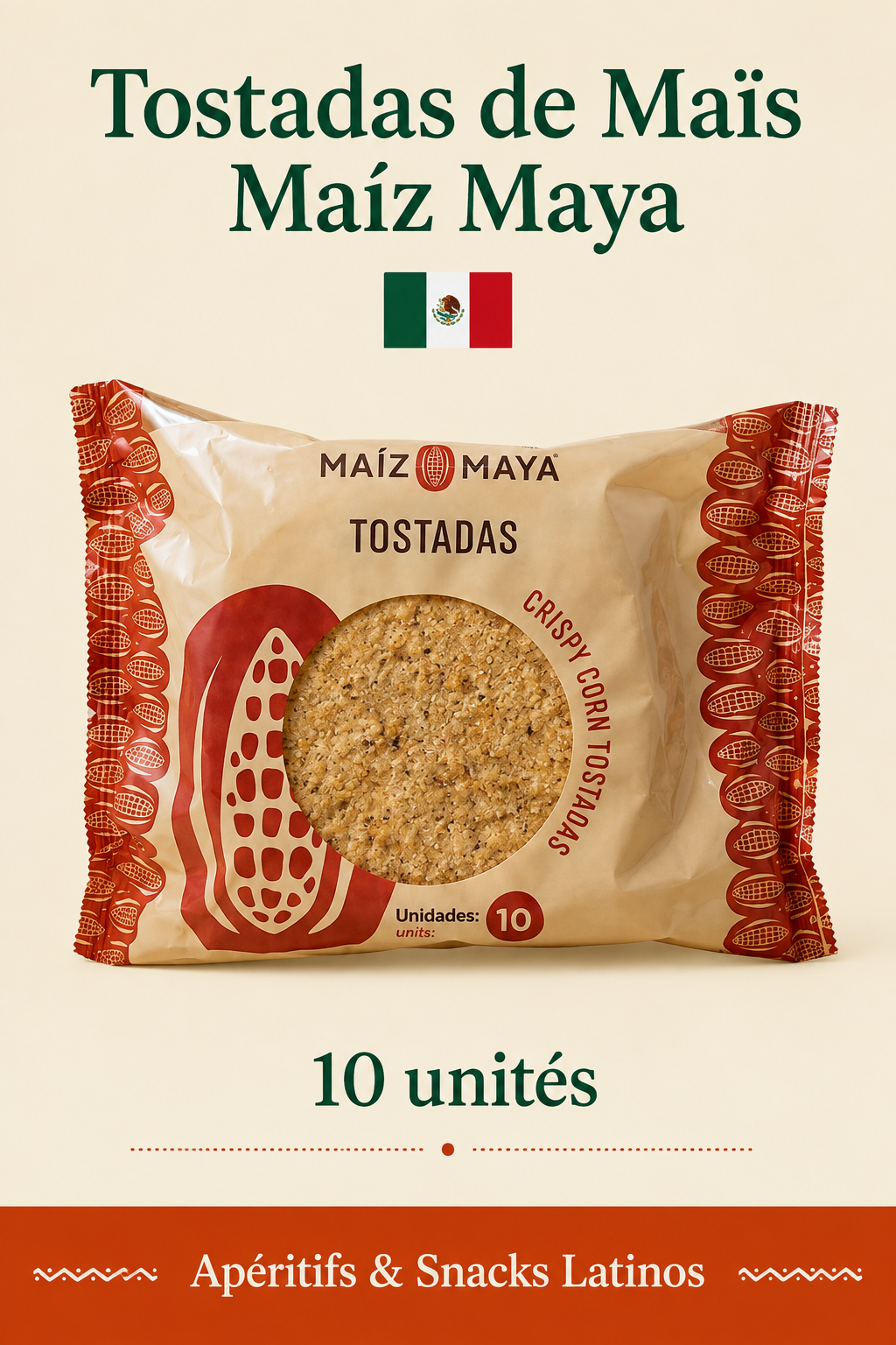 Tostadas de maïs Maíz Maya – 10 unités 🇲🇽